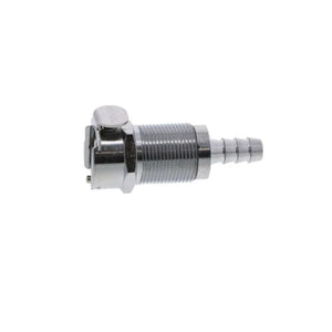 LCD16004V Valved Panel Mount Hose Barb Coupling Body 1/4 ID Barb FKM Seal