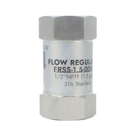 Neo-Pure Stainless Steel  Flow Control 1.5 GPM 316L SS 1/2" FPT x FPT