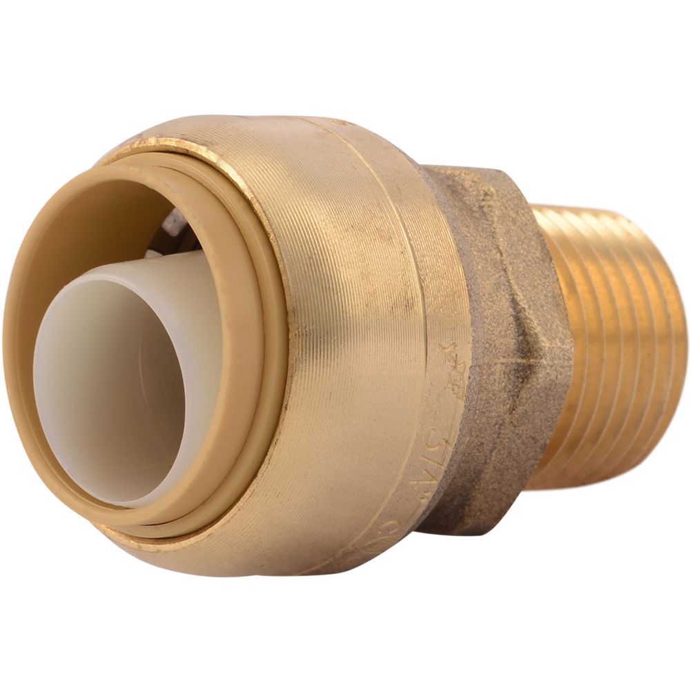 SharkBite® U138LF Lead-Free Brass Push-to-Connect Male Adapter - 3/4" x 1/2" MPT Bullnose