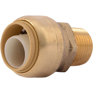 SharkBite® U138LF Lead-Free Brass Push-to-Connect Male Adapter - 3/4" x 1/2" MPT Bullnose