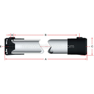 AXEON 200520 2.5 x 40 PVC Membrane Housing