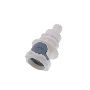 HFCD16835 Valved Panel Mount Hose Barb Coupling Body 1/2 ID Barb