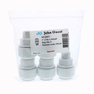 John Guest Male Connector PEX - 1 CTS x 3/4 NPT