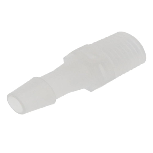 FitQuik Polypropylene Thread to Tube Straight Fitting - 1/4 NPT to 5/16 Hose Barb