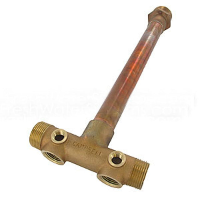 Brass Tank Cross 1.25" x 3/4" x 14"