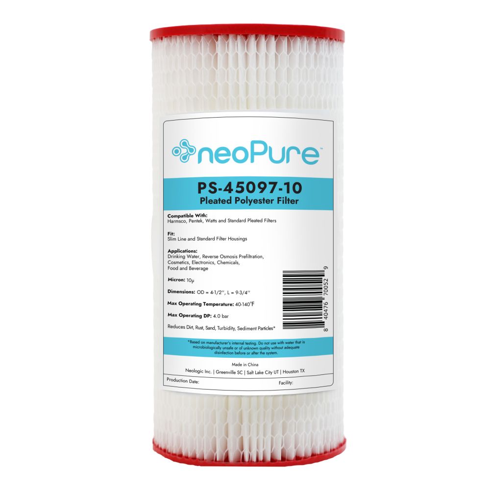 Neo-Pure PS-45097-10 9-3/4" BB High Efficiency Pleated Filter 10 micron