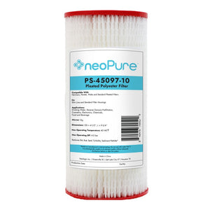 Neo-Pure PS-45097-10 9-3/4" BB High Efficiency Pleated Filter 10 micron