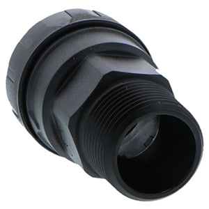 John Guest Black Male Connector - 3/4 CTS x 3/4 NPT