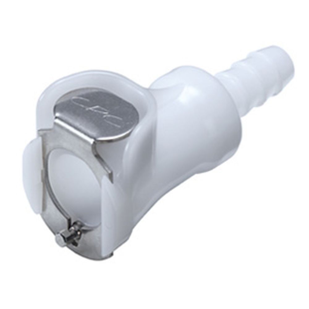 PMCD1703V Valved In-Line Hose Barb Coupling Body 3/16" ID Barb FKM [Viton] O-rings