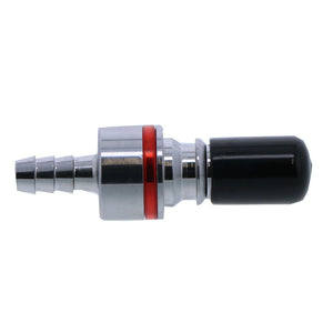 LQ4D22004RED Valved In-Line Liquid Cooling Coupling Insert 1/4 ID Barb Warm Red