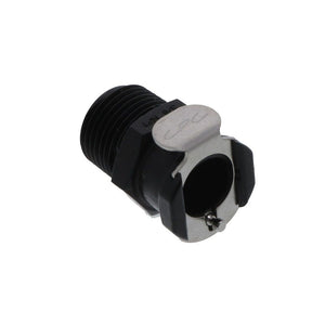 PLCD10006VBLK Valved Male Thread Coupling Body 3/8 NPT FKM [Viton] O-ring