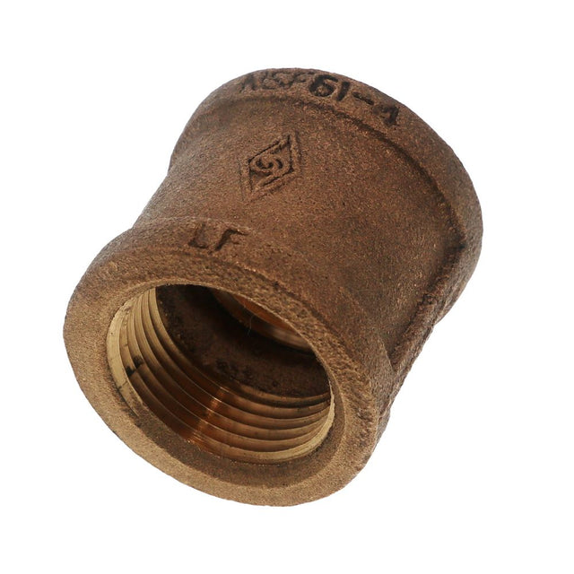 Threaded Bronze Coupling Lead-Free 1 FIPT x 1 FIPT