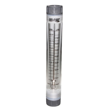 Neo-Pure Inline Flowmeter 0.2-2GPM 1/2" FNPT