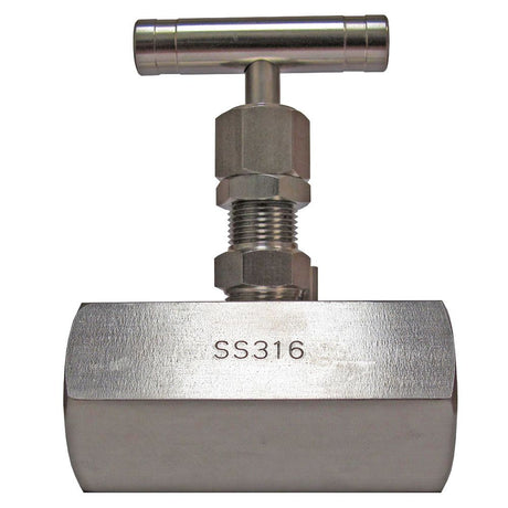 Panel Mount Needle Valve - 1" FNPT 316 SS