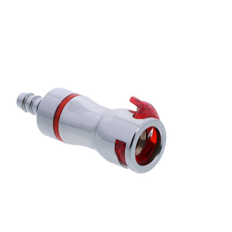LQ4D17004RED Valved In-Line Liquid Cooling Coupling Body 1/4 ID Barb Warm Red
