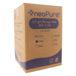 NeoPure Reverse Osmosis Storage Tank 3.2 Gallon OPEN BOX - White