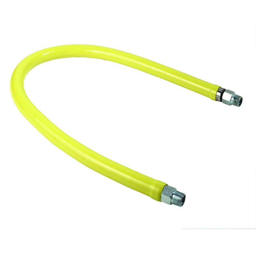 T&S Brass HG-2E-48 Safe-T-Link Gas Hose, FreeSpin, 1 NPT x 48"L