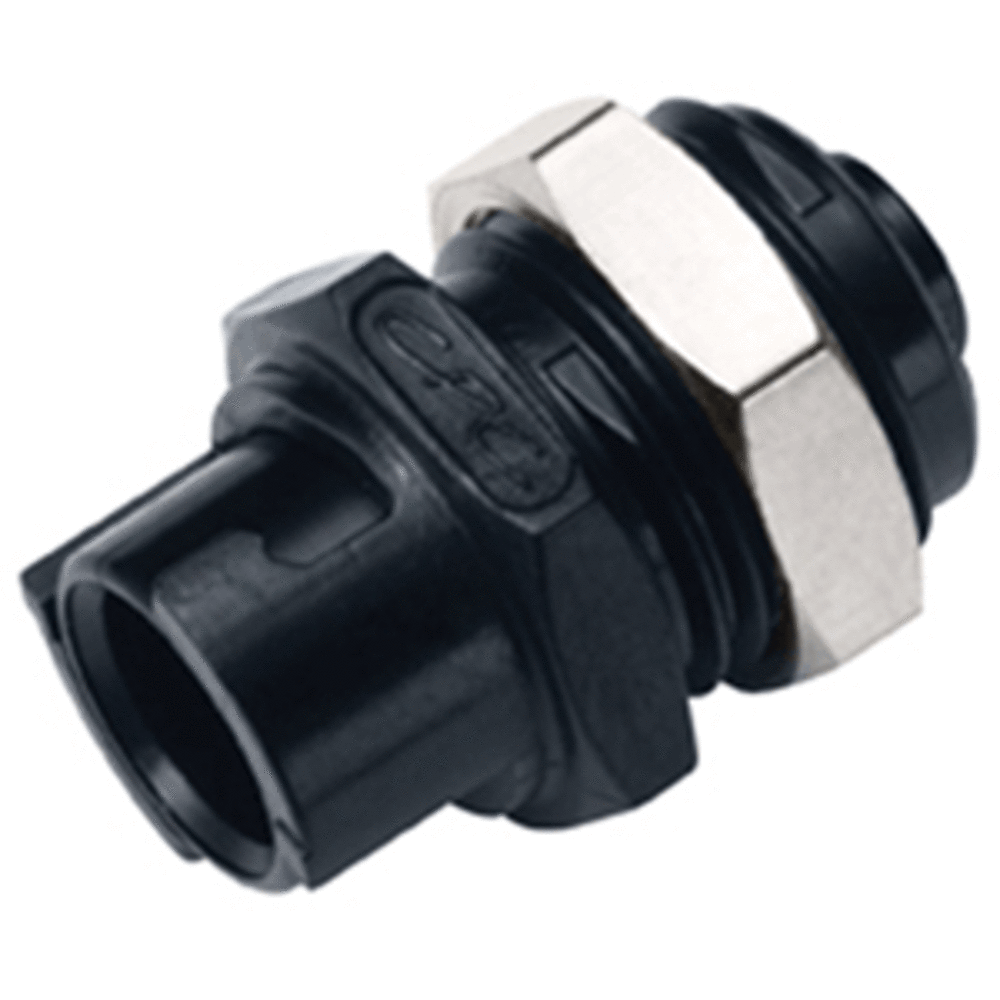 SMMPM01BLK Non-Valved Panel Mount Hose Barb Coupling Insert 1/16 ID Barb