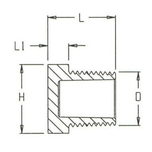 Pipe Plug Hex Head - 3/8" NPT Nylon Natural