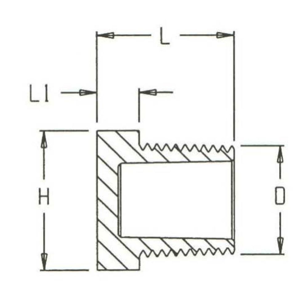 Pipe Plug Hex Head - 3/4" MNPT Polypro Black