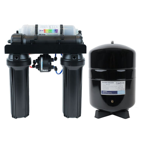 neoPure 4 Stage 25 GPD Residential Full Solution RO System, Alkaline Remineralizer, 0.5µ Post Filter and Permeate Pump