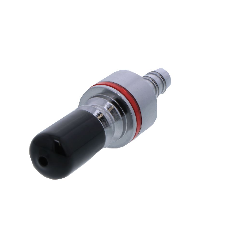 LQ4D22004RED Valved In-Line Liquid Cooling Coupling Insert 1/4 ID Barb Warm Red