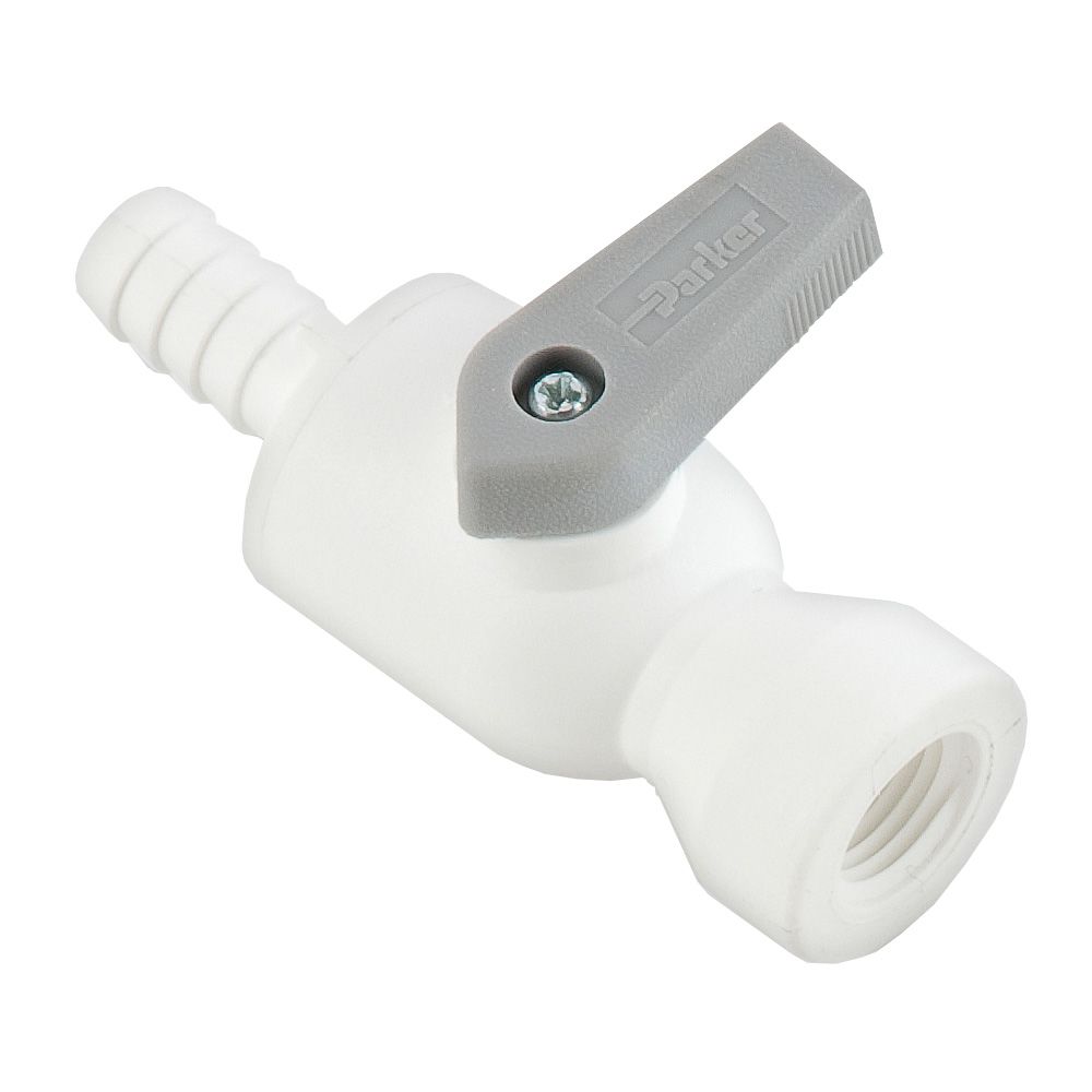 Parker Liquifit Par-Barb Valve Female Connector - 3/8 ID Barb x 3/8 FPT