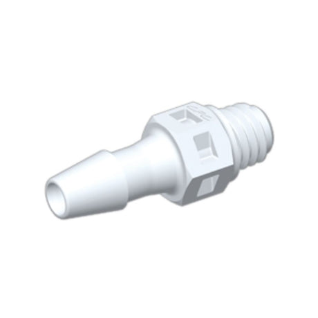 FitQuik PVDF Thread to Tube Straight Fitting - 10-32 UNF to 5/32 Hose Barb