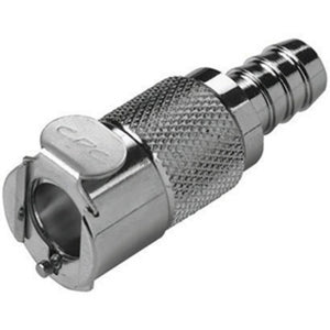 LCD17006V Valved In-Line Hose Barb Coupling Body 3/8 ID Barb FKM [Viton] O-ring