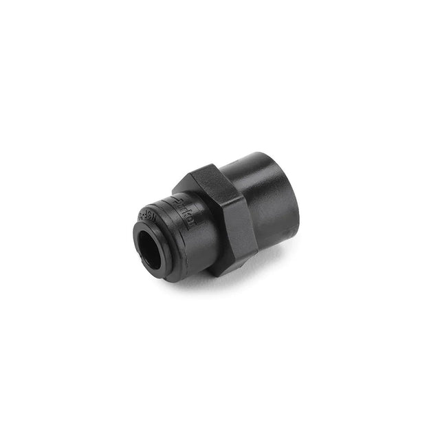 Black Kynar PVDF Female Connector - 3/8 x 3/8 NPTF