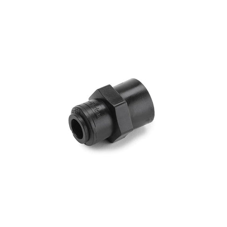 Parker TrueSeal Push in Tube Fitting - 1/4" Black Kynar® Connector with 1/4" Female NPT Threads