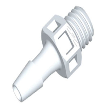 KS470 Straight Fitting Natural PVDF 1/4-28 UNF x 1/8 HB