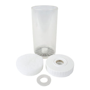 4-1/2" x 10" Refillable Empty Cartridge Clear Body, White Cap