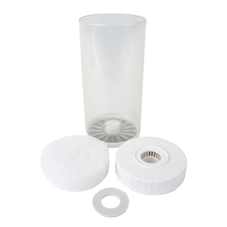 4-1/2" x 10" Refillable Empty Cartridge Clear Body, White Cap