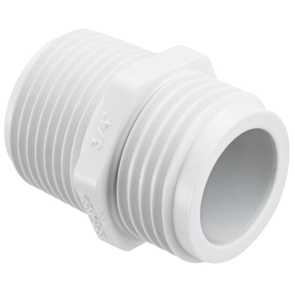 Garden Hose Adapter Male PVC  - 3/4 MGHT x 1/2 MNPT
