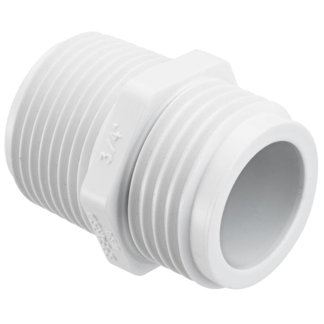 Garden Hose Adapter Male PVC  - 3/4 MGHT x 1/2 MNPT
