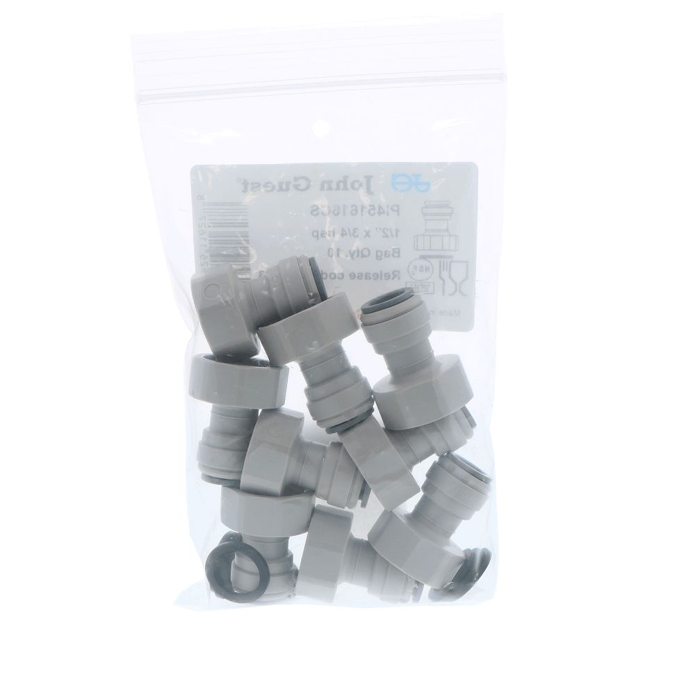 John Guest Female Adapter-Cone End BSPP - 1/2 x 3/4  BSPP