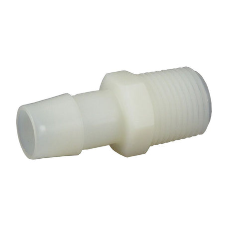 Male Barb Connector Kynar [PVDF] - 1/2 ID Barb x 3/8 MNPT