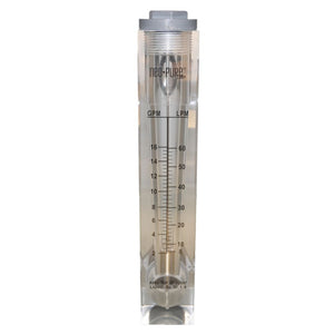 Neo-Pure Panel Mount Flowmeter 2-10GPM 3/4" MNPT