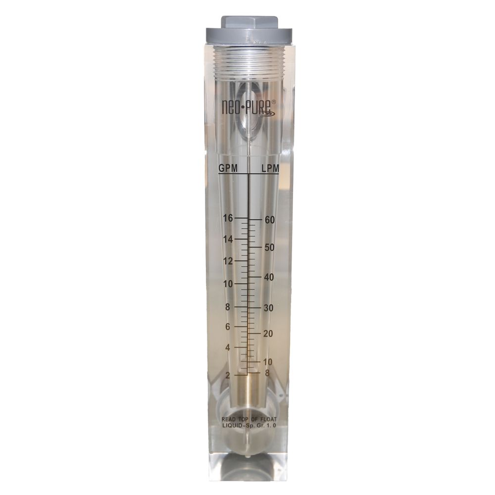 Neo-Pure Panel Mount Flowmeter 0.5-5GPM 1/2" MNPT