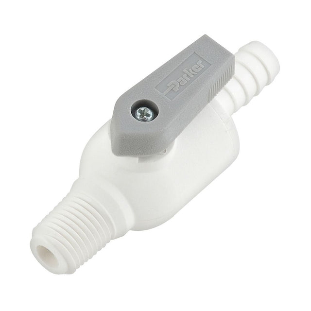 Parker Liquifit Par-Barb Valve Male Connector - 3/8 ID Barb x 3/8 MPT