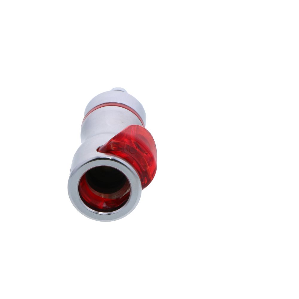 LQ4D17004RED Valved In-Line Liquid Cooling Coupling Body 1/4 ID Barb Warm Red