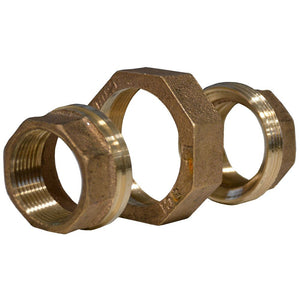 Lead-Free Brass Union 1-1/4 FPT x 1-1/4 FPT