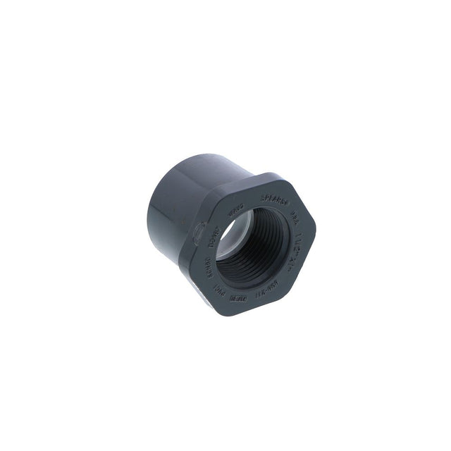 Schedule 80 PVC Bushing 1-1/2" Spigot x 1" FPT