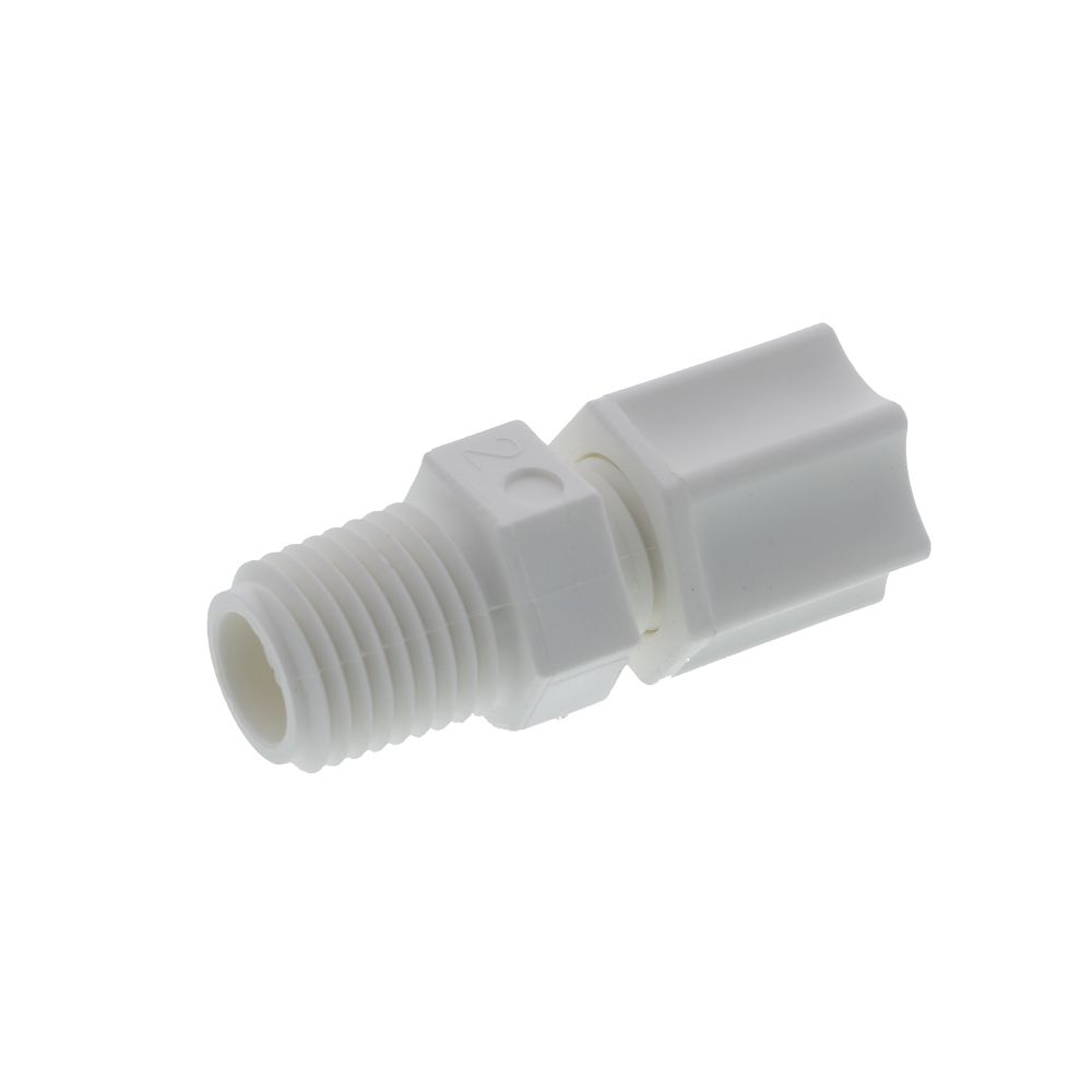 JACO 10-4-4-P-PG Polypropylene Male Connector 1/4 OD Tube x 1/4 MPT
