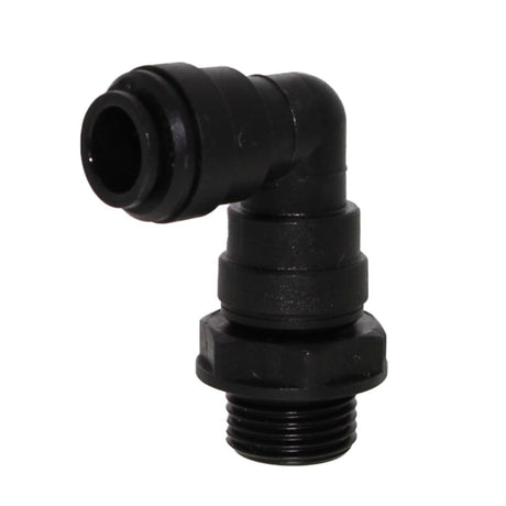 John Guest 6mm x 1/8" [BSPT] Acetal Swivel Male Elbow - Black