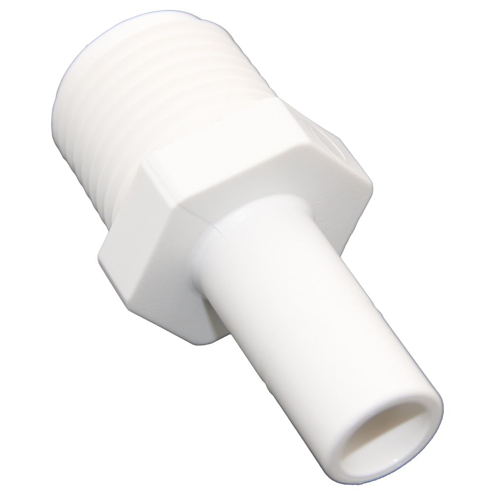 NeoFit - Polypropylene Natural White Stem Adapter 1/2" Stem x 1/2" NPTF