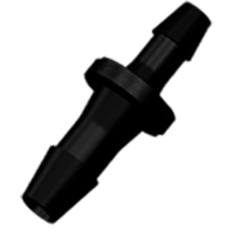 FitQuik Nylon Tube to Tube Straight Reducer Fitting - 1/4 ID x 3/16 ID - Black