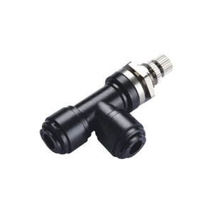 NeoFit - Acetal Black Flow Control Elbow Bulkhead 3/8" tube