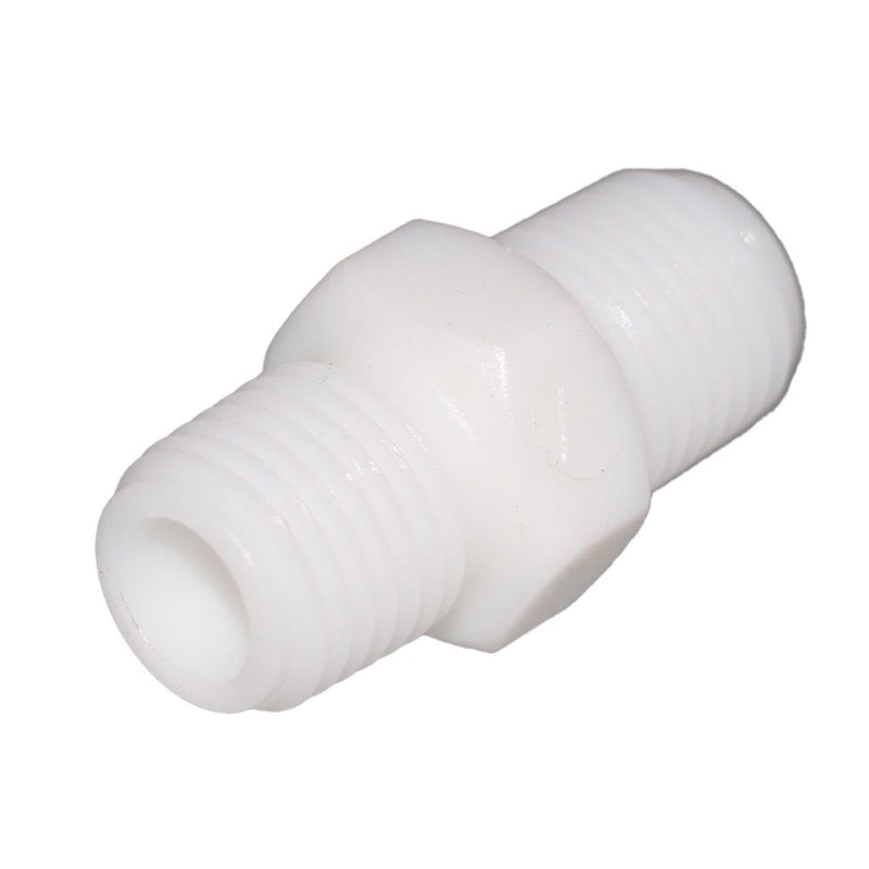 Hex Pipe Nipple 3/8" MNPT Polypro White